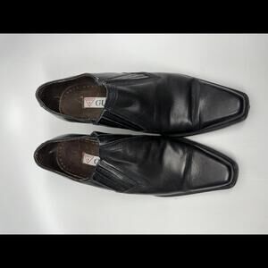 Vintage 90s Guess Booties Stylish Black Slip-On Leather Dress Shoes